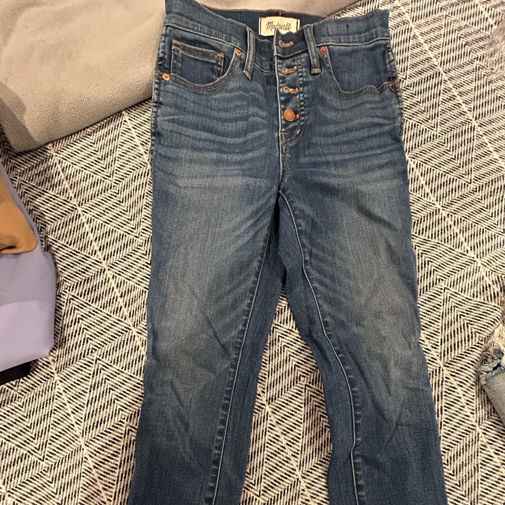 Madewell 10” high rise skinny crop denim